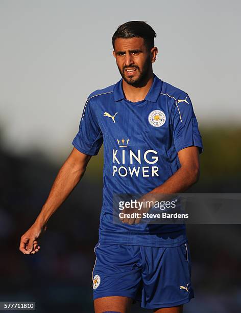 Riyad Mahrez of Leicester City during the pre-season friendly between Oxford United and Leicester City at Kassam Stadium on July 19, 2016 in Oxford,...