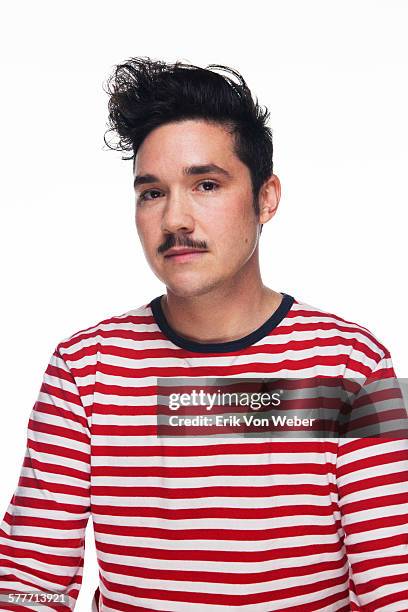 portrait of transgender man. - moustache isolated stock pictures, royalty-free photos & images