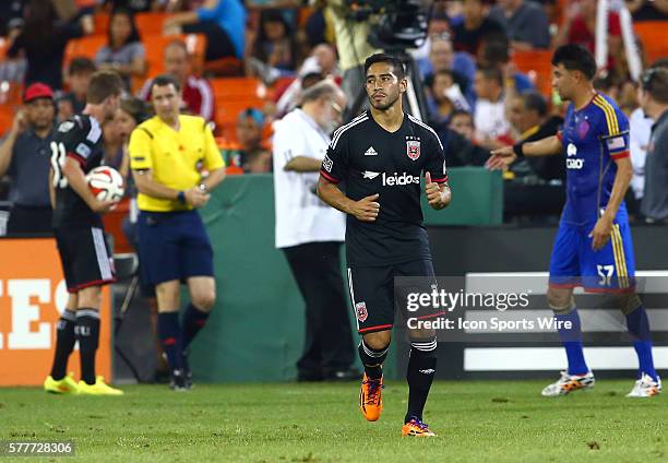 New DC United signing David Estrada comes on as a second half substitution during a MLS match at RFK Stadium, in Washington D.C. United won 4-2.