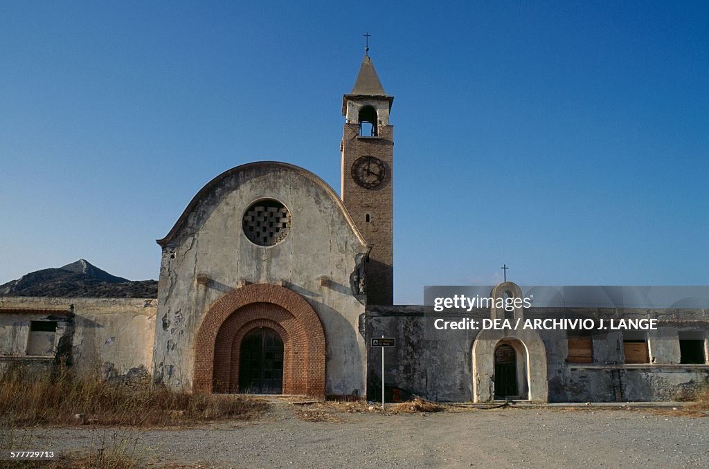 Church in the deserted village of San Marco...