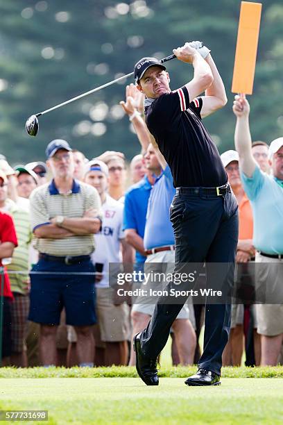 Jimmy Walker teeing off on 16 during the first round of The Barclays at Ridgewood Country Club in Paramus, NJ.