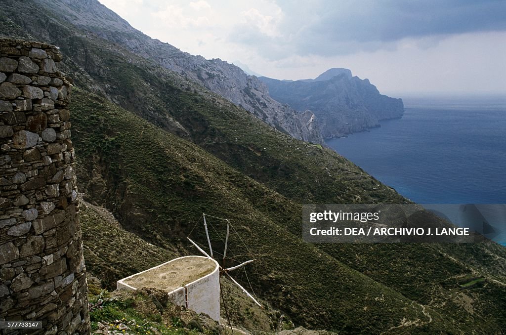 Windmill along the coast near Olympos...