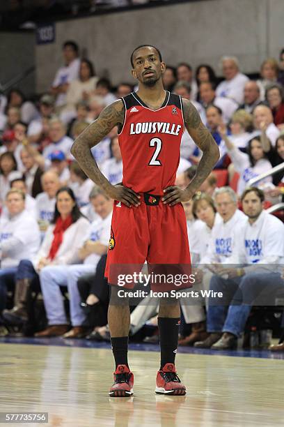 March 2014 - Louisville Cardinals guard Russ Smith during the American Athletic Conference college basketball game between the SMU Mustangs and the...