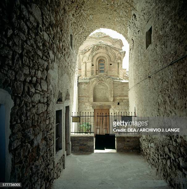 Agios Apostoli church in Pyrgi, Chios Island. Greece, 14th century.