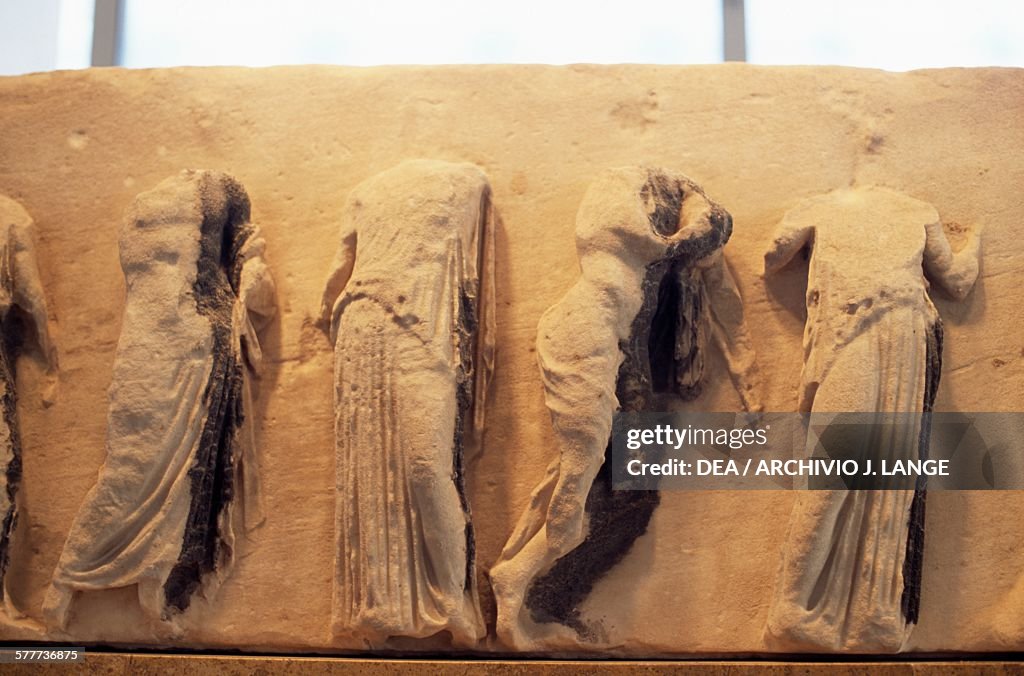 Eastern frieze of the Temple of Athena Nike...