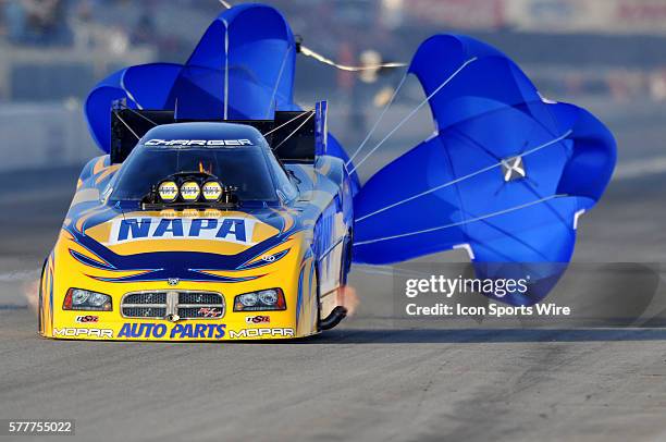 Racing. Qualifying during the 50th running of the Kragen O'Reilly NHRA Winternationals at historic Auto Club Raceway at Pomona in Pomona, CA. Funny...