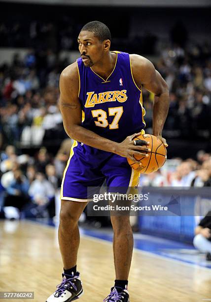 Los Angeles Lakers forward Ron Artest had 13 points and 4 rebounds during an NBA game between the Los Angeles Lakers and the Dallas Mavericks at the...