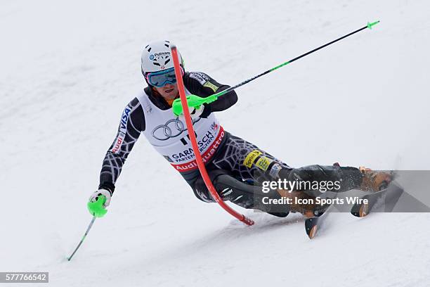 March 13, 2010: Ted Ligety in action during the mens slalom during the Audi FIS Alpine Skiing World Cup Finals the finale to the 2009-2010 season.