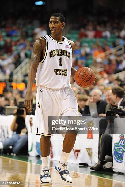 Georgia Tech guard Iman Shumpert during a game between the North Carolina State Wolfpack and the Georgia Tech Yellow Jackets in the Semifinals of the...