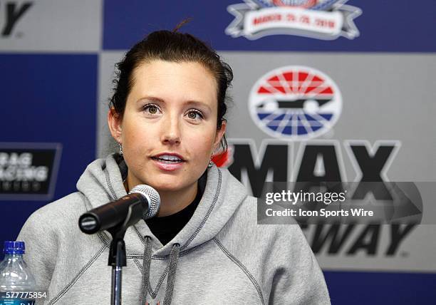 Ashley Force Hood during the Inaugural NHRA 4-Wide Nationals at the zMAX Dragway in Concord, North Carolina.