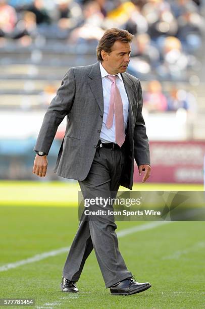 Chicago Fire head coach Carlos de los Cobos Mart??nez during a Major League Soccer game between the Colorado Rapids and the Chicago Fire at Dick's...