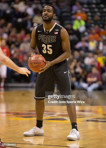 Rapheal Davis of the Purdue Boilermakers with the ball during the game between the Purdue Boilermakers and the Ohio State Buckeyes at the Bankers...