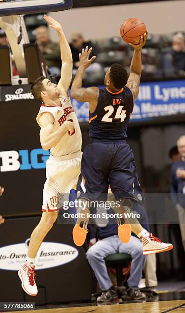 Indiana Forward Will Sheehey as the Indiana Hoosiers played the Illinois Illini in the Big Ten Tournament college basketball game in Indianapolis.