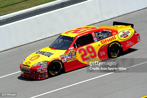 Kevin Harvick Richard Childress Racing Chevrolet Impala SS wins the Aarons 499 NASCAR Sprint Cup Series race at Talladega Superspeedway in Talladega,...