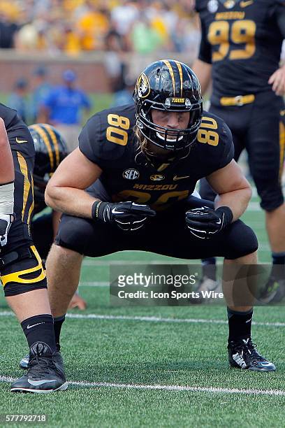 Missouri Tigers tight end Sean Culkin as seen during the first half of a football game against the South Dakota State Jackrabbits in Memorial Stadium...