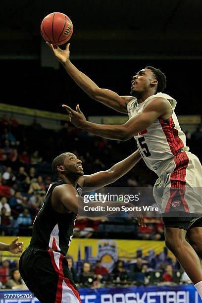 Western Kentucky Hilltoppers forward O'Karo Akamune during the WKU v University of Louisiana Lafayette Men's Semifinal basketball game at UNO...