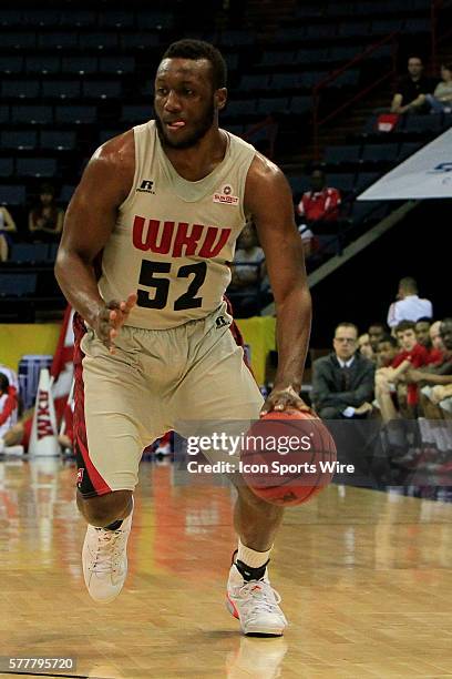 Western Kentucky Hilltoppers guard T.J. Price during the WKU v University of Louisiana Lafayette Men's Semifinal basketball game at UNO Lakefront...