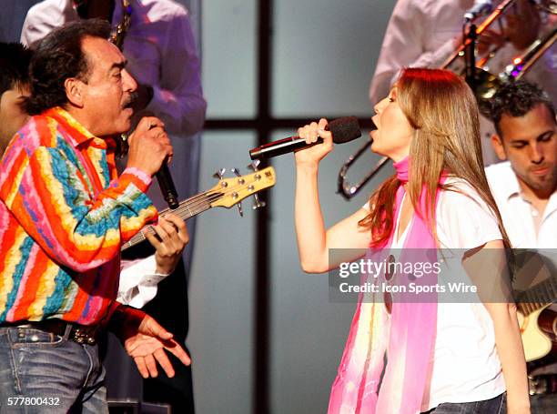 Latin Artist Thalia & Joan Sebastian rehearse for the 2010 Billboard Latin Music Awards, from San Juan, Puerto Rico at El Coliseo Jose Miguel Agrelot