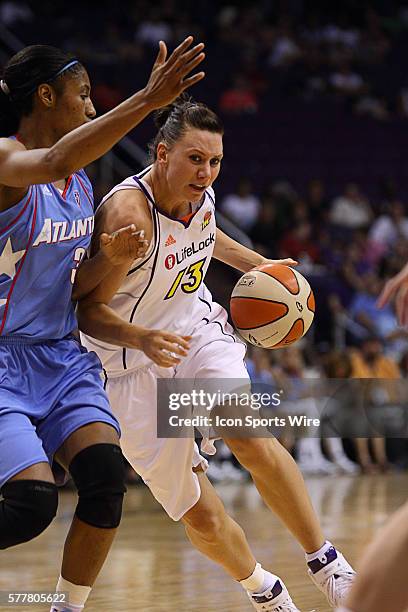 Phoenix Mercury player Penny Taylor during WNBA action between the Atlanta Dream and the Phoenix Mercury at U.S. Airways Center in Phoenix Arizona....