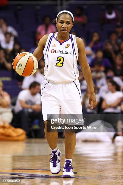 Phoenix Mercury player Temeka Johnson during WNBA action between the Seattle Storm and the Phoenix Mercury at U.S. Airways Center in Phoenix Arizona....