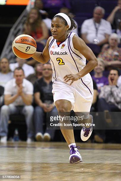 Phoenix Mercury player Temeka Johnson during WNBA action between the Seattle Storm and the Phoenix Mercury at U.S. Airways Center in Phoenix Arizona....