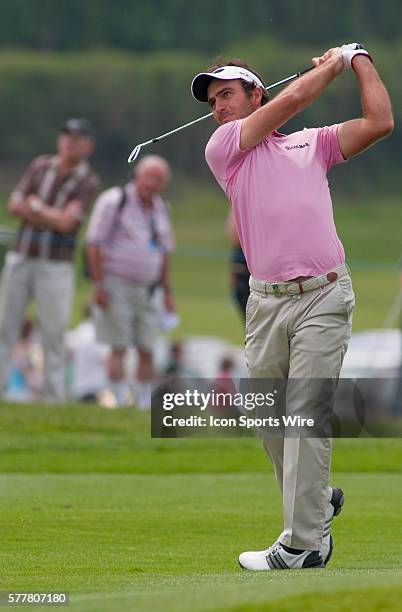 June 2010: Edoardo Molinari in action on day three of the Celtic Manor Wales Open 2010, in the Celtic Manor Resort and Golf Club, part of the Race to...