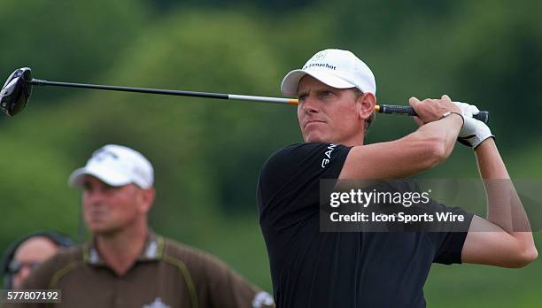June 2010: Martin Lafeber in action on day three of the Celtic Manor Wales Open 2010, in the Celtic Manor Resort and Golf Club, part of the Race to...