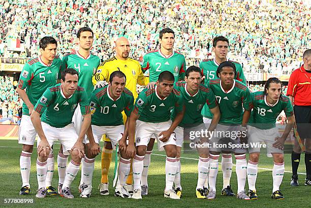 Mexico's starting lineup: Gerardo Torrado , Cuauhtemoc Blanco , Carlos Salcido , Guillermo Franco , Giovani Dos Santos , Andres Guardado ; Ricardo...