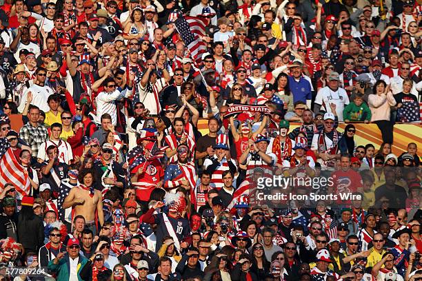 Fans. The United States National Team defeated the Algeria National Team 1-0 at Loftus Versfeld Stadium in Tshwane/Pretoria, South Africa in a 2010...