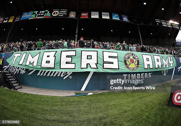 March 16, 2014 - The Timbers Army section of the stadium prior to the start of the game during a Major League Soccer game between the Portland...