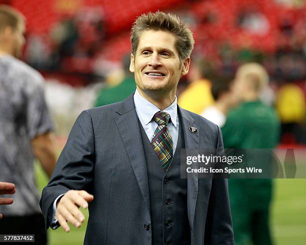 Atlanta Falcons General Manager Thomas Dimitroff in the Atlanta Falcons 20-17 victory over the Green Bay Packers at the Georgia Dome in Atlanta...