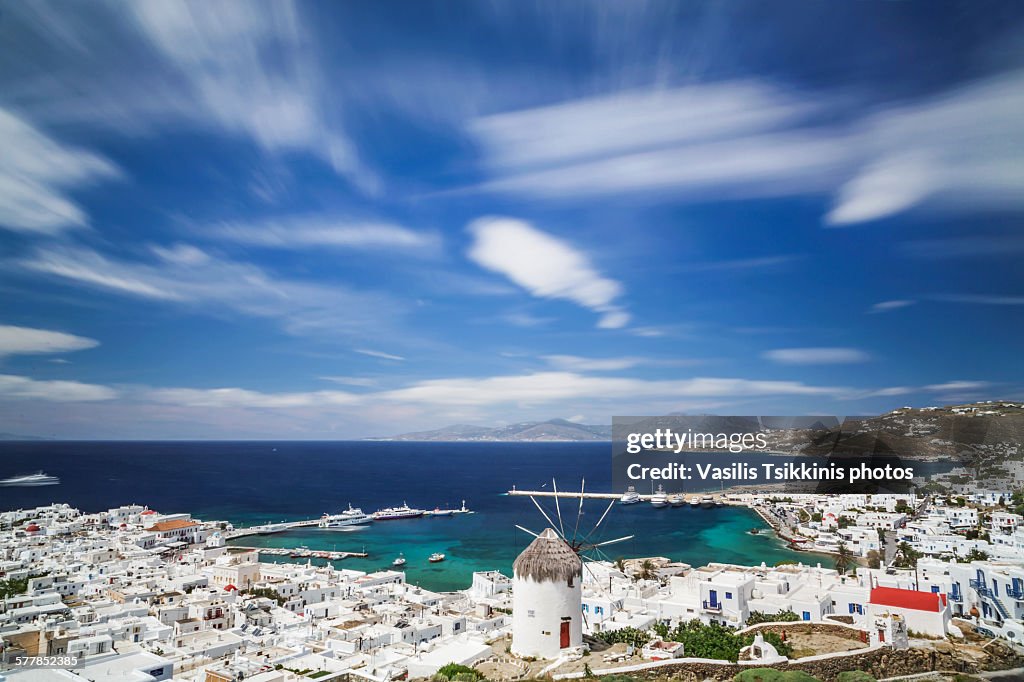 Mykonos town long exposure