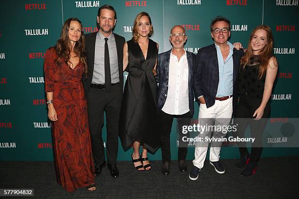 Heather Rae, David Newson, Sian Heder, Russell Levine, Chris Columbus and Eleanor Columbus attend Netflix Hosts a Special Screening of "Tallulah" at...