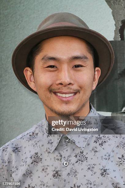 Actor Justin Chon arrives at the premiere of New Line Cinema's "Lights Out" at the TCL Chinese Theatre on July 19, 2016 in Hollywood, California.