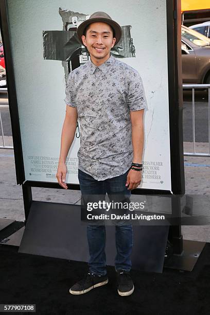 Actor Justin Chon arrives at the premiere of New Line Cinema's "Lights Out" at the TCL Chinese Theatre on July 19, 2016 in Hollywood, California.