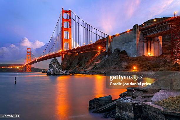 golden gate bridge, san francisco, california, usa - golden gate bridge stock pictures, royalty-free photos & images