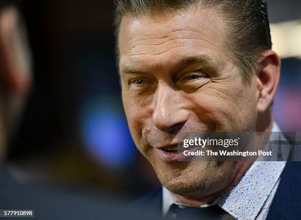Actor and Trump supporter Stephen Baldwin interviews with Aljazeera as he makes his rounds for interviews with a variety of media outlets at the...