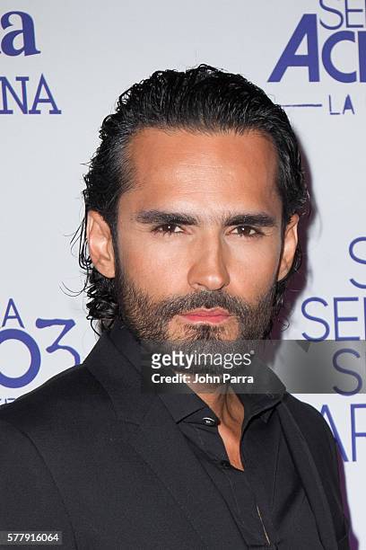 Fabian Rios attends premiere of new Telemundo productions Silvana Sin Lana, Sin Senos Si Hay Paraiso and Senora Acero 3 La Coyote at Conrad Hotel on...