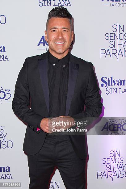 Jorge Bernal attends premiere of new Telemundo productions Silvana Sin Lana, Sin Senos Si Hay Paraiso and Senora Acero 3 La Coyote at Conrad Hotel on...