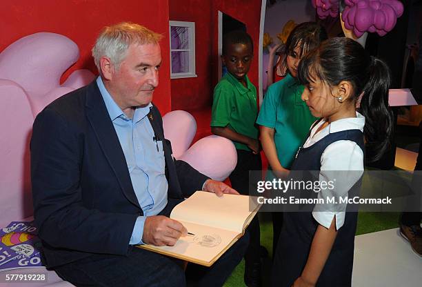 Childrens Laureate & Illustrator Chris Riddell attends the press launch for The Fantastic World Of Dr. Seuss at the new Discover Children's Story...