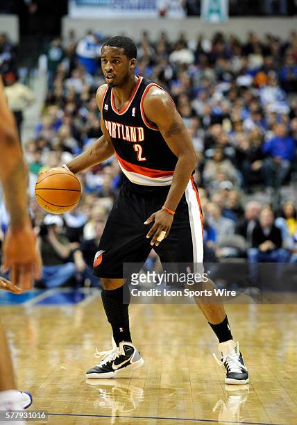 Portland rookie guard Wesley Matthews in an NBA game between the Portland Trailblazers and the Dallas Mavericks at the American Airlines Center in...