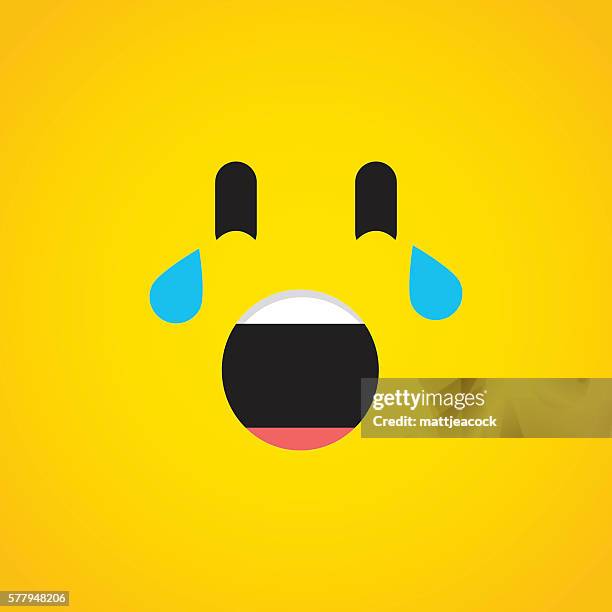 weinen mit lachen emoji-symbol - tears of joy stock-grafiken, -clipart, -cartoons und -symbole