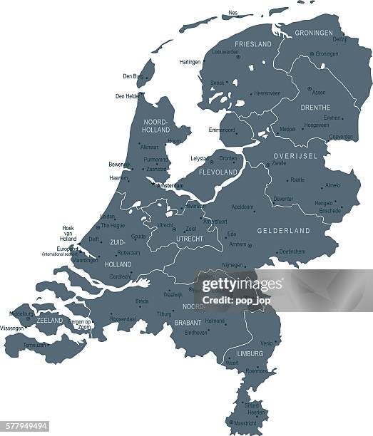 netherlands map - limburg netherlands stock illustrations