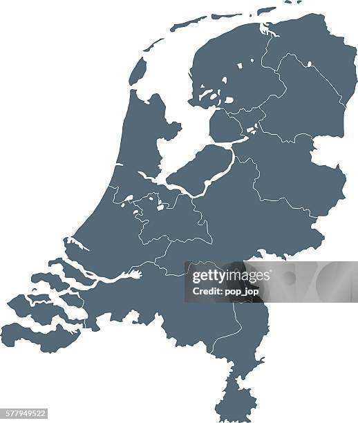 stockillustraties, clipart, cartoons en iconen met netherlands map - gouda