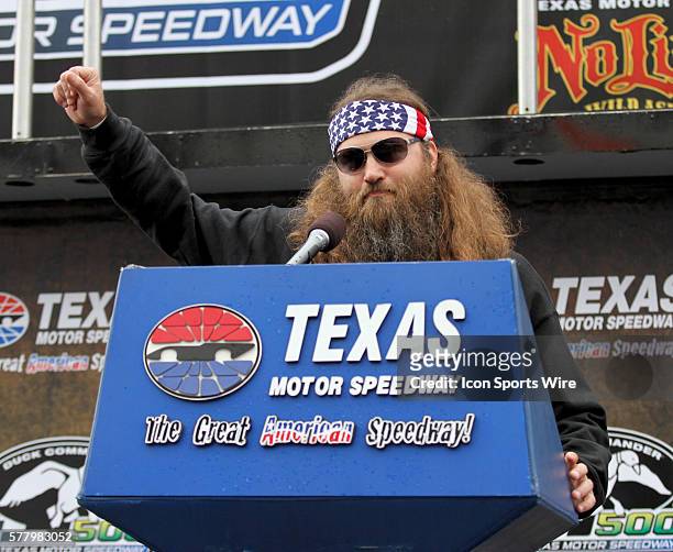 Willie Robertson of Duck Commander during introductions before the NASCAR Sprint Cup Series Duck Commander 500 at Texas Motor Speedway in Ft. Worth,...
