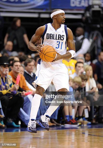 Dallas Mavericks shooting guard Jason Terry in an NBA game between the Los Angeles Lakers and the Dallas Mavericks at the American Airlines Center in...