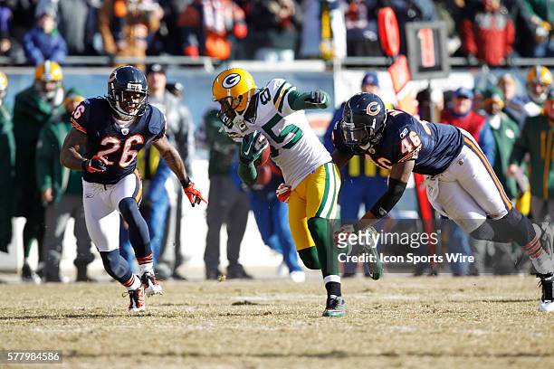 The Green Bay Packers defeated the Chicago Bears 21-14 in the NFC Championship playoff game at Soldier Field in Chicago, IL., on January 23, 2011.