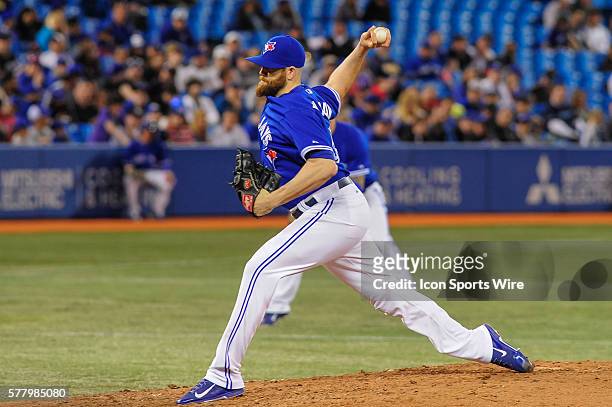 Toronto Blue Jays pitcher Steve Delabar comes in to relieve in the eighth. The New York Yankees defeated the Toronto Blue Jays 6 - 4 at the Rogers...