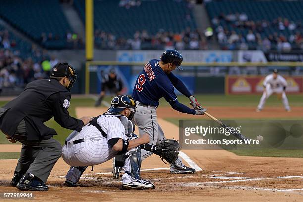 Ryan Raburn Automatic Cleveland Indians left fielder Ryan Raburn swings at a pitch in the ...