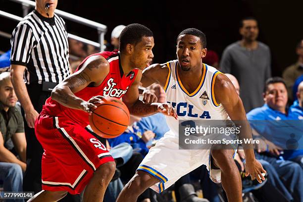 Bruins guard Malcolm Lee during the NCAA Men's Basketball regular season game between the St. John's Red Storm and the UCLA Bruins at Pauley Pavilion...